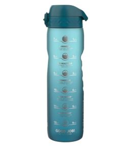 Пляшка для води ION8 1000 мл BPA Free Times To Drink (ЕКО пляшка) Teal & Blue (I8RF1000PTBMOT)