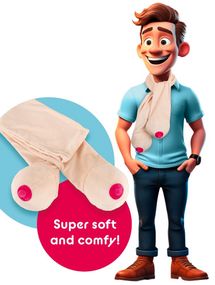 Жартівливий шарф з двома грудьми sexstyle