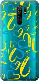 Чехол на Xiaomi Redmi 9 Сердца UA "5292u-2019-17620"