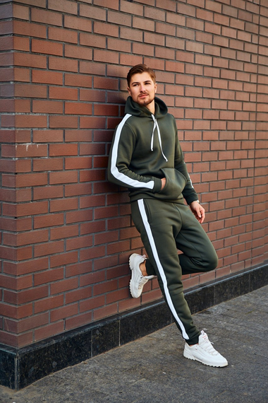 Костюм Лампас Зима хаки-белый L | Зображення 3