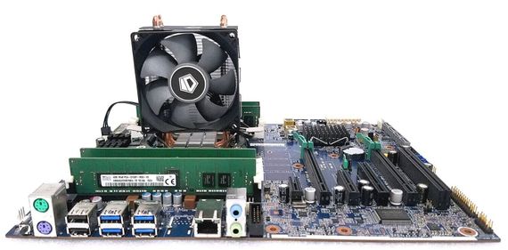 Комплект: Материнська плата HP Z440 / Intel Xeon E5-2680 v3 (12 (24) ядер по 2.5 - 3.3 GHz) (аналог i7-10700) / 32 GB DDR4 / Socket LGA 2011 v3+v4 / NVMe boot + кулер ID-Cooling SE-903-SD NEW б/в | Зображення 1