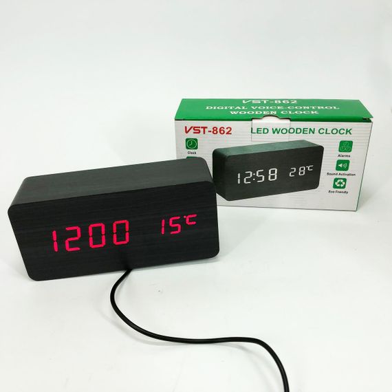 Красивий настільний годинник VST-862, LED настільний годинник Стильний ZN-28 | Зображення 3