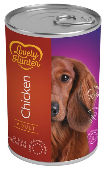 Корм Lovely Hunter Adult with Chicken вологий з куркою для дорослих собак 800 гр