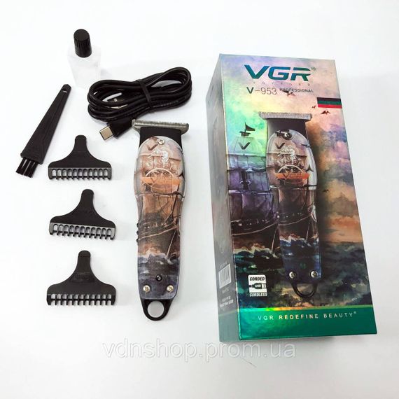 Бездротовий тример для стрижки та гоління VGR V-953, Професійний тример з насадками TB-61 | Зображення 9