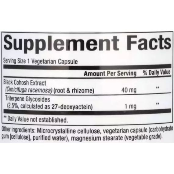Клопогон Natural Factors WomenSense Black Cohosh Extract Menopause Relief 90 Veg Caps | Зображення 1