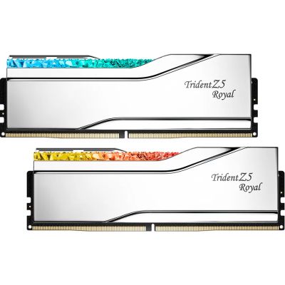 Модуль памяти для компьютера DDR5 32GB (2x16GB) 6400 MHz Trident Z5 Royal Silver G.Skill (F5-6400J3239G16GX2-TR5S) | Зображення 1