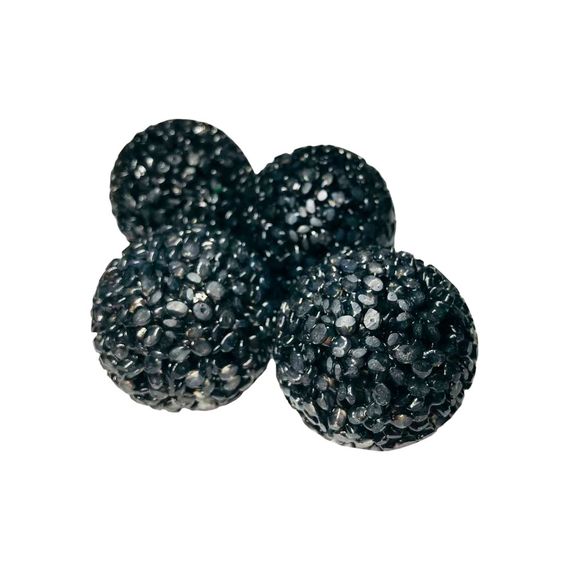 Игрушка для кошек ТМ "FOX" мяч глицериновый черный с бубенчиком, 4см, 25 шт/уп