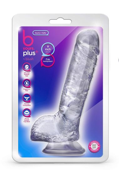 Фалоімітатор на присосці прозорий 23 см Sex Aura | Зображення 5