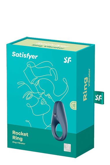 Ерекційне віброкільце Satisfyer Rocket Ring синє Sex Aura | Зображення 1