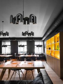 Люстра світлодіодна підвісна LED світильник для квартири на стелю лед 27119 Чорний 45-175х80х80 см.