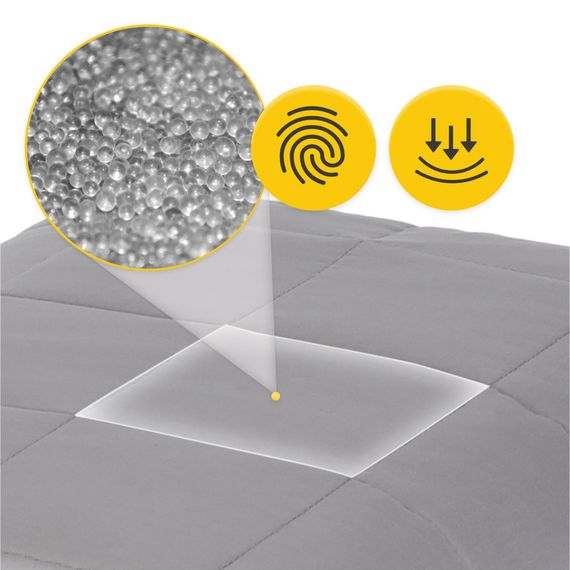 Ковдра важка (обтяжена) 4FIZJO 6.8 кг 150 x 200 см Grey (P-5907739319784) | Зображення 6