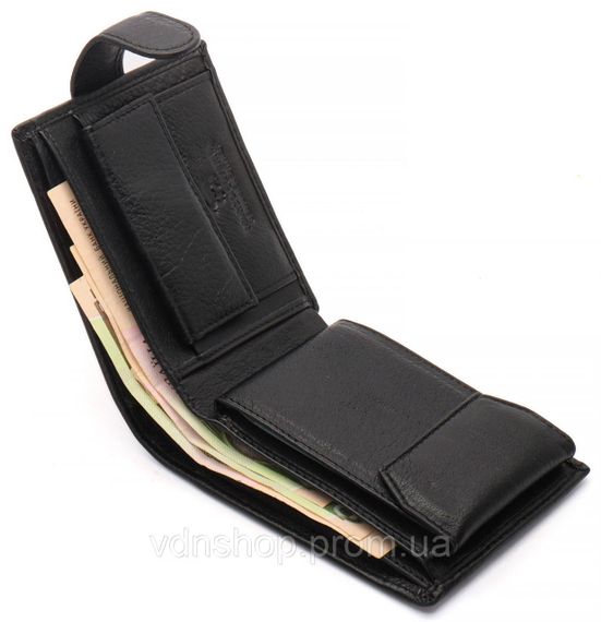 Чорне чоловіче портмоне з натуральної шкіри із візитницею Marco Coverna MC-2057-1 | Зображення 4