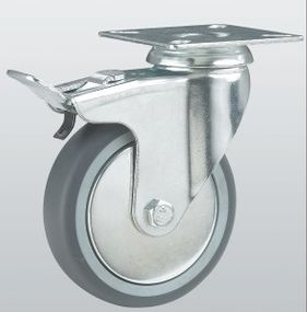 Колесо аппаратное поворотное с площадкой и тормозом 3104-S-125-P