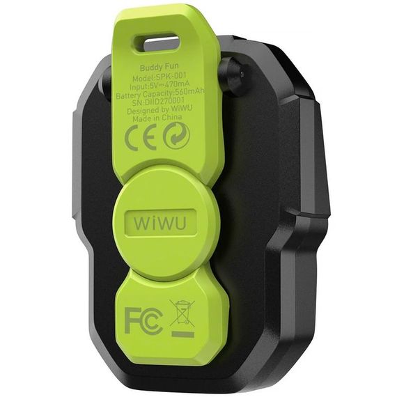 Bluetooth Колонка WiWU SPK-001 Buddy Fun with Magnetic Clip 3W Green | Зображення 2