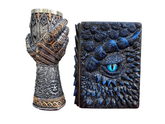 Подарунковий набір Келих 3D Рука з Левом і Блокнот 3D «Книга тіней і Глубін»