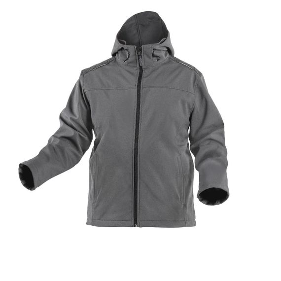 Куртка Hoegert INN HT5K254-S з капюшоном SoftShell 94% поліестер, 6% еластан графіт, S (48)