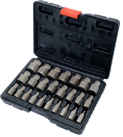 Набір головок видалення зламаних гвинтів YATO Польща екстрактори Ø=3-23 мм 25 шт YT-06034