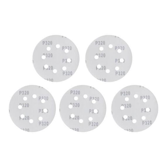 Круг шлифовальный на липучке Intertool - 125 мм × Р320 с отверстиями (5 шт.) (BT-0592) | Зображення 1