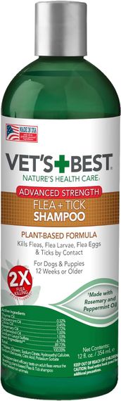 Шампунь от блох и клещей для собак Vet's Best Flea & Tick Shampoo 355 мл