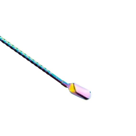 Набір багаторазових ложок-трубочок 6 шт для напоїв 22 см зі щіткою для миття з нержавіючої сталі Хамелеон HP-20-21 | Зображення 1