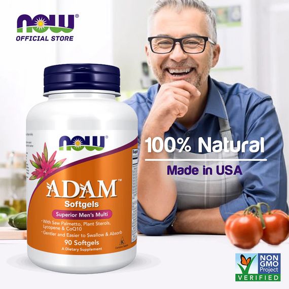 Мультивитамины для мужчин NOW Foods Adam Men's Multi 90 softgels | Зображення 2