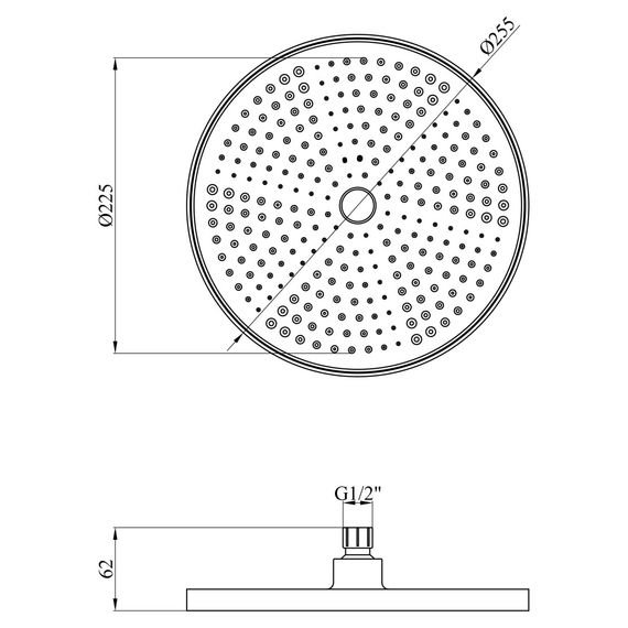 Лейка для верхнего душа Kroner Element 2801532923Z-5301 (CV036155) | Зображення 2