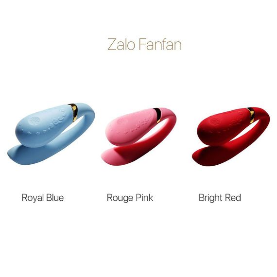 Смартвібратор для пар Zalo — Fanfan Royal Blue | Зображення 8