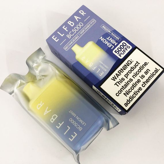 Elf Bar BC5000 смак Лимон М'ята (Lemon Mint) | Зображення 1