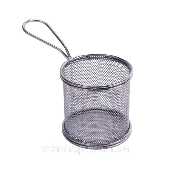 Корзина сервировочная для картофеля фри и снеков 9×9×9 см Черная HP-19-5-B