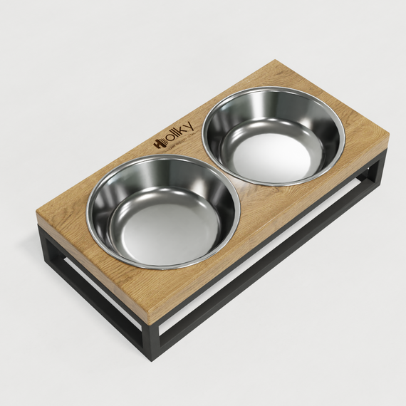 Миски на підставці для маленьких собак та котів Hollky Base XS (2 × 0,25 л) BXS-28145-GRNT | Зображення 7