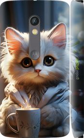 Чохол на Motorola Moto X Play Білий кіт "5646m-459-2448"