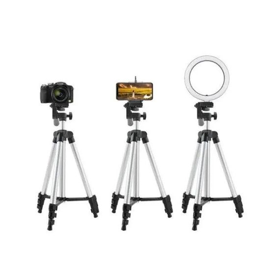 Штатив для телефону та фотоапарата Tripod 3110 PRO портативний трипод 0,35-1.02м висота. ND-469 Колір: срібний | Зображення 8