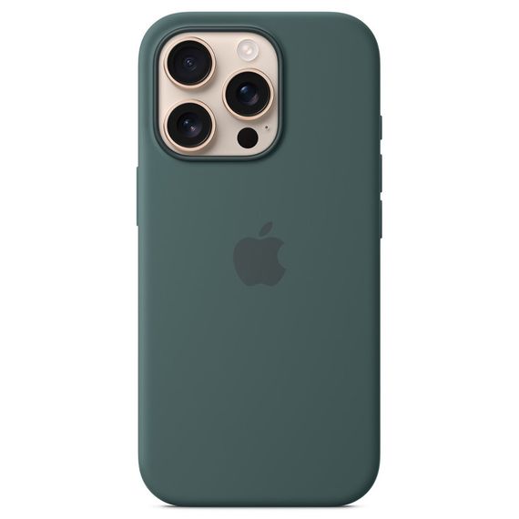Чехол Silicone case (AAA) full with Magsafe and Animation для Apple iPhone 16 Pro Max (6.9") Lake Green | Зображення 1