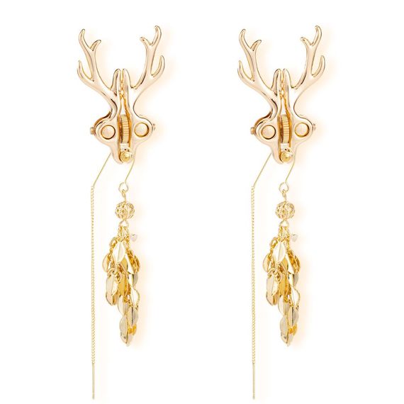 Затискачі для сосків LOCKINK SEVANDA Stag Adjustable Nipple Clamps, золотисті, зі знімними підвісками