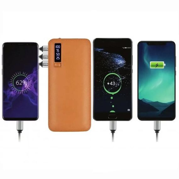 Повербанк на 6000mAh з ліхтариком, 3хUSB, Smart Tech X50, Помаранчевий / Портативний зовнішній акумулятор | Зображення 4