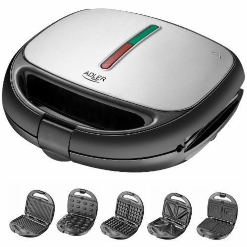 Мультипекарь Adler AD 3040 5 в 1 вафли, сэндвичи, гриль (UA-01)