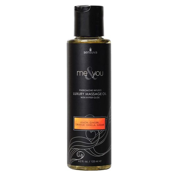 Масажна олія Sensuva Me&You Lemon, Ginger, Orange, Vanilla & Sugar (125 мл) із феромонами Sex Aura