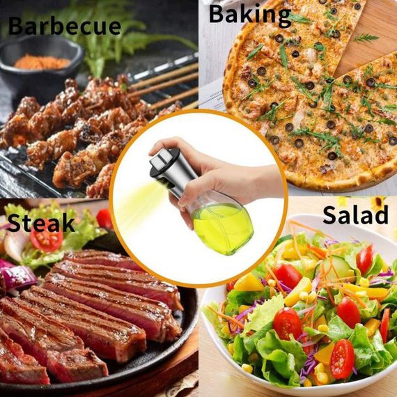 Пляшка оцтова Benson Big 200 мл, Бризгалка для олії, Розпилювач ємність для олії Пляшечка спрей | Зображення 2