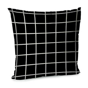 Подушка диванная с бархата Черные квадраты 45x45 см (45BP_URB002)