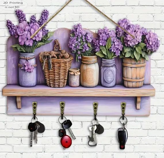 Дерев'яна настінна ключниця | Зображення 3