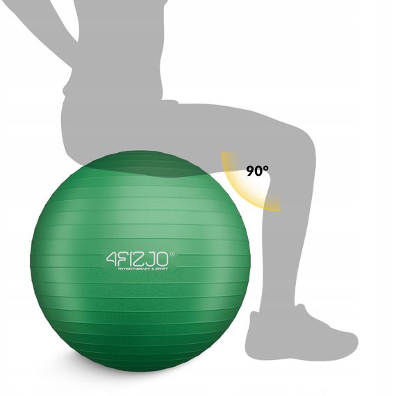 М'яч для фітнесу (фітбол) 4FIZJO 55 см Anti-Burst Green (P-5907739316264) | Зображення 6