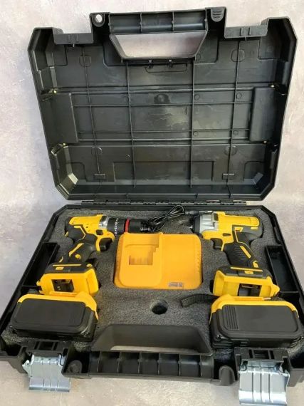 Набор 2 в 1 гайковерт и шуруповерт бесщеточный 2 АКБ в кейсе 48Вт | Зображення 4