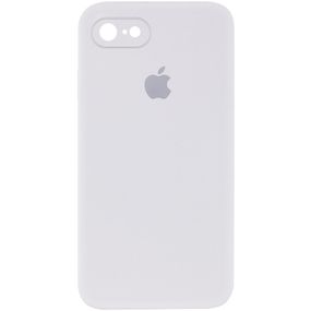 Чехол Silicone Case Square Full Camera Protective (AA) для Apple iPhone 7 / 8 / SE (2020) (4.7") Белый / White