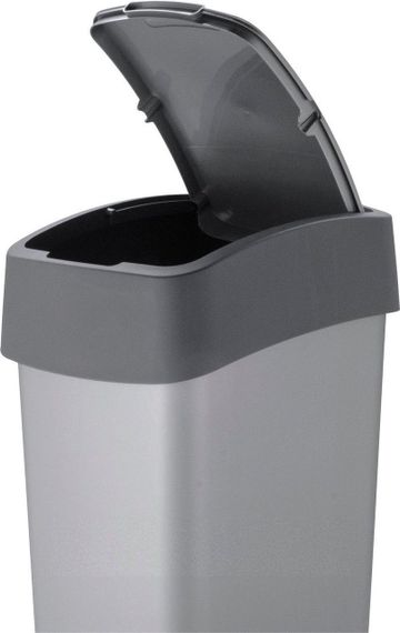 Контейнер для мусора с поворотной крышкой Curver (Курвер) Flip Bin 45 л (02172) Серый | Зображення 2