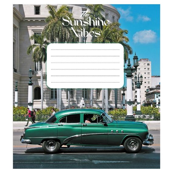 Зошит учнівський "Ретро авто" 024-550139K-1 в клітинку, 24 аркуші