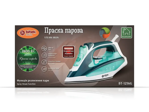 Праска парова з керамічною підошвою 2800Вт BT-1256G
