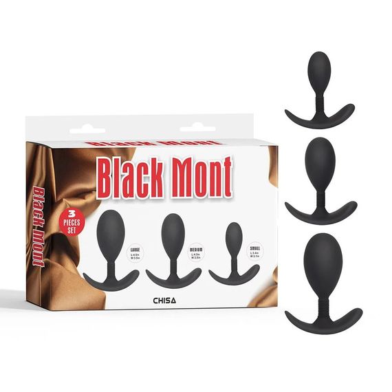 Набір анальних пробок Chisa Black Mont, чорний Sex Aura