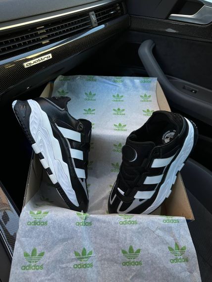 Чоловічі кросівки A-dida-s Niteball Black White Leather M, В'єтнам 44 28.5 см | Зображення 8