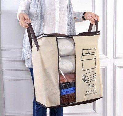 Органайзер – мішок для зберігання Classic Clothes Storage · Складаний кошик для білизни та одягу з кришкою та ручками | Зображення 3