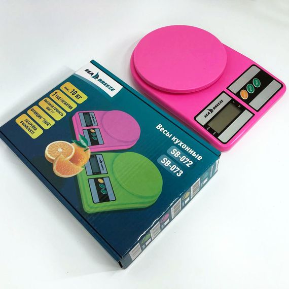 Ваги кухонні SeaBreeze SB-072, Електричні кухонні ваги, Точні кухонні ваги. Колір: рожевий | Зображення 1